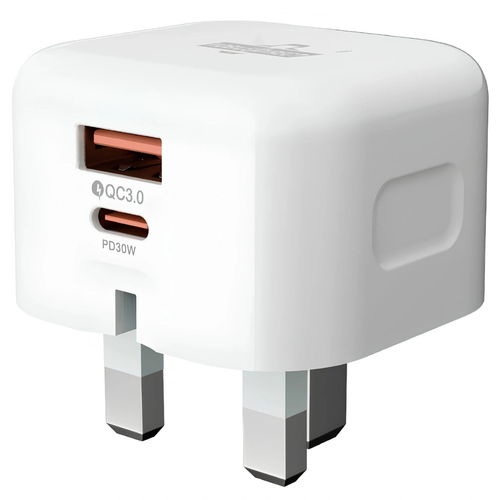 30W Dual Port USB & Type-C Fast Charger - UK - Free Charging Cable  - N/A (Mobile Direct is not a well-known brand, it may refurbished available on Mobile Direct Online